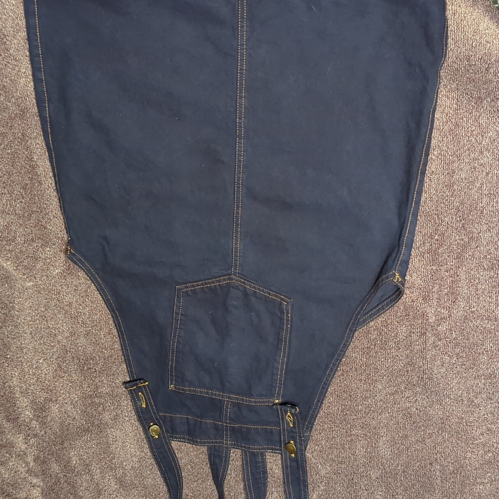 Denim jumper midi dress